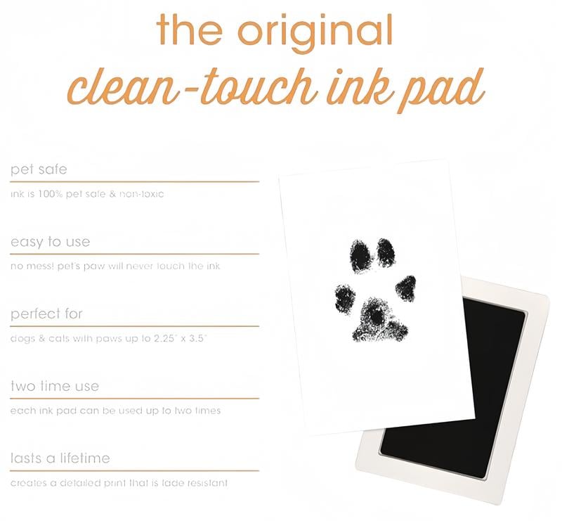 CILIFER® 🐾Paw Print Kit for Dogs & Cats - 4-Pcs Mess-Free Ink Pads. 2 Photo Frames | Clean Touch Pet Paw and Nose Print Keepsake Memorial Gift