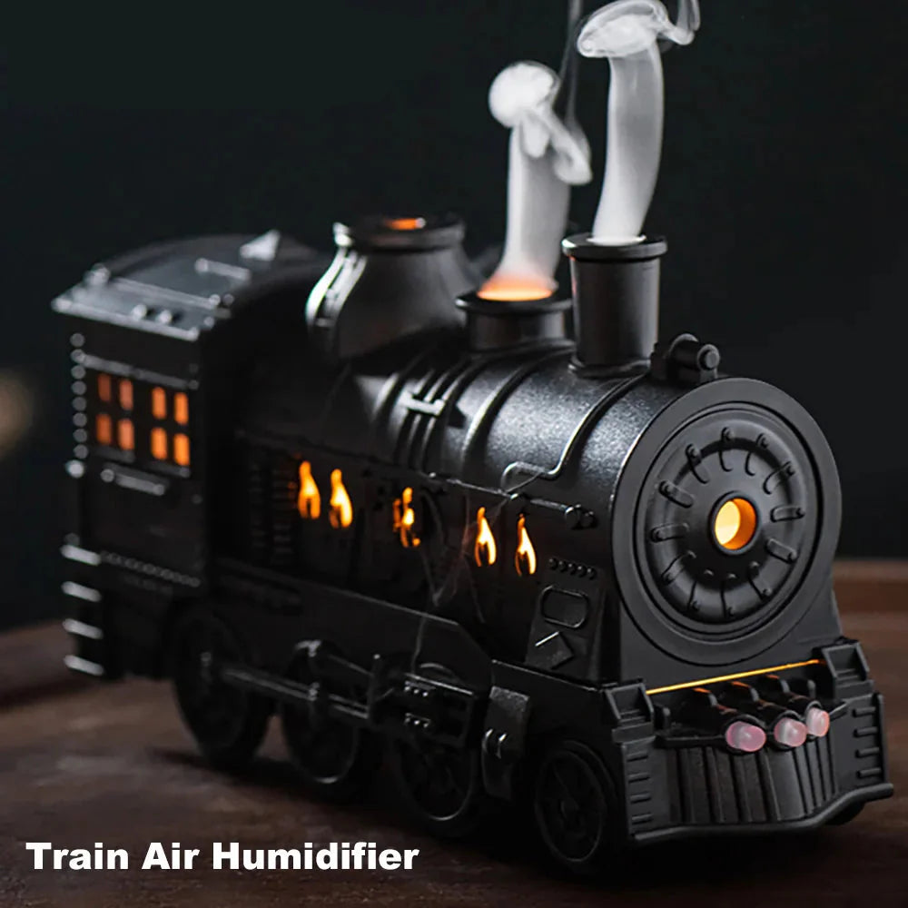 CILIFER® Train Shaped Air Humidifier 300ML- Technology. Style and Aromatherapy in Motion diffuser with Night Light for Bedroom Desk