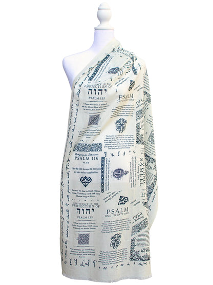 SFRCORD® ✝️Handcrafted Christian Prayer Shawl: Protection Bible Verse Scarf. Yeshua Scripture Wrap🙏