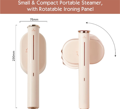 CILIFER® 2in1 Handheld Portable Clothes Steamer. Travel Steam Iron. Travel and Home Use. Small Light Weight 700g. 1300W 20s Fast Heat Up. 90°Rotatable Ironing Panel. Detachable Water Tank