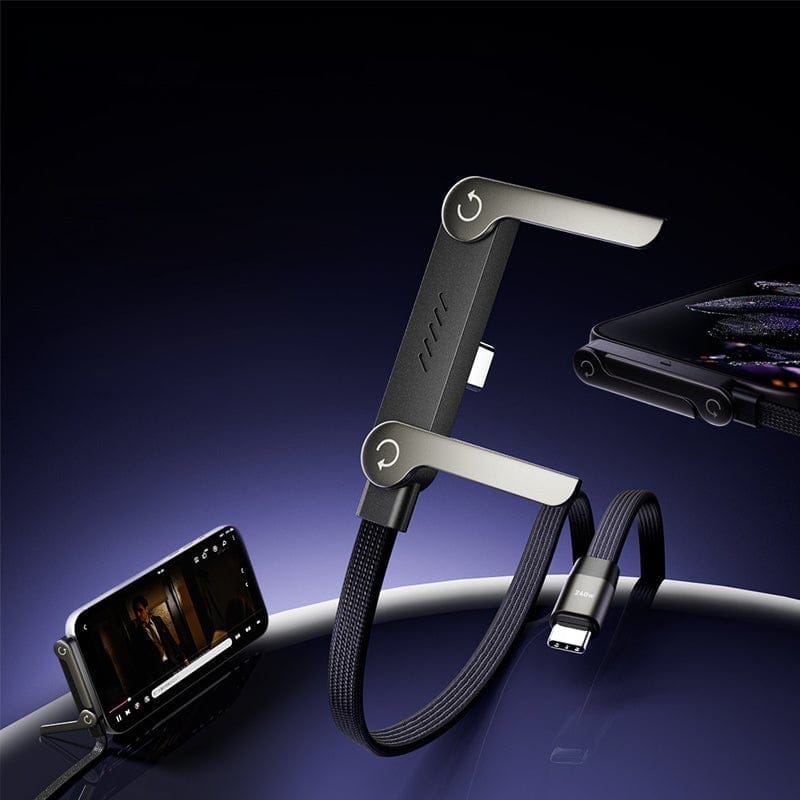 Cilifer® 2-in-1 Invisible Holder Charger Cable – 240W Fast Charging Cord with Built-In Phone Stand