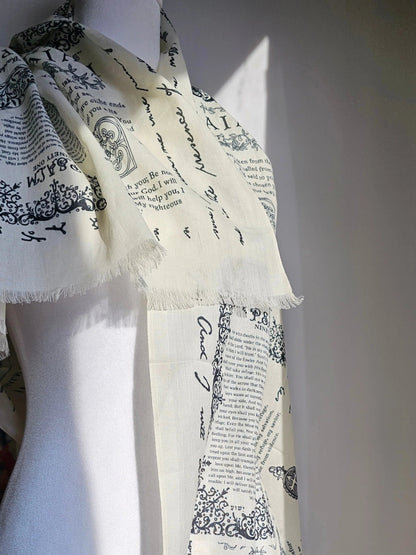 SFRCORD® ✝️Handcrafted Christian Prayer Shawl: Protection Bible Verse Scarf. Yeshua Scripture Wrap🙏