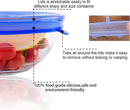 CILIFER® Silicone Cover Stretch Lids Reusable Airtight Food Wrap Covers