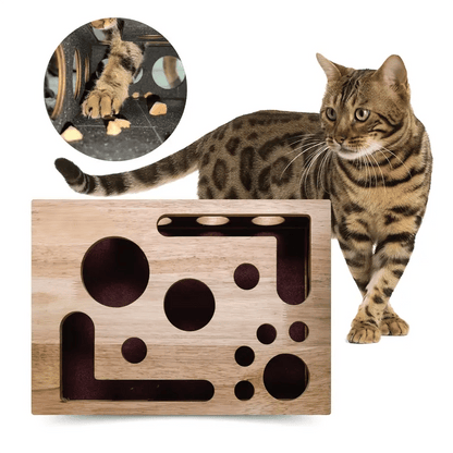 CILIFER® 🎁😻✨Cat Scratch Puzzle Enrichment Box: Nail File Stress Free Alternative to Clippers and Grinders