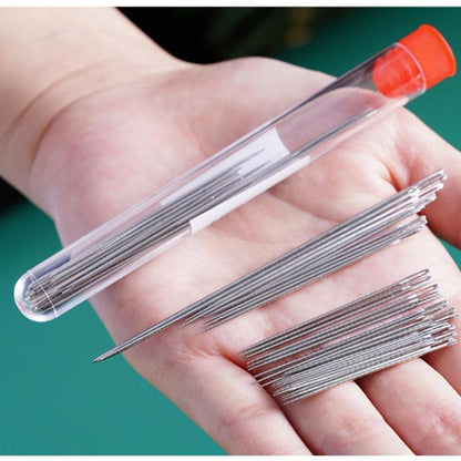 CILIFER® 34PCS Big Eye Steel Needles Set - Long & Thin Handmade Quilting & Sewing Needles Kit for DIY Sewing Projects