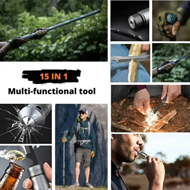 CILIFER® Tactical Hiking Stick w/ Integrated Survival Kit