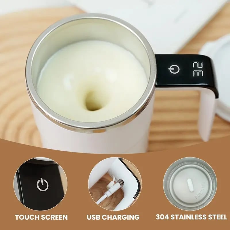 CILIFER® Electric coffee mug with a built-in LCD thermometer. perfect for brewing coffee. milk. cocoa. etc.