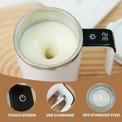 CILIFER® Electric coffee mug with a built-in LCD thermometer. perfect for brewing coffee. milk. cocoa. etc.