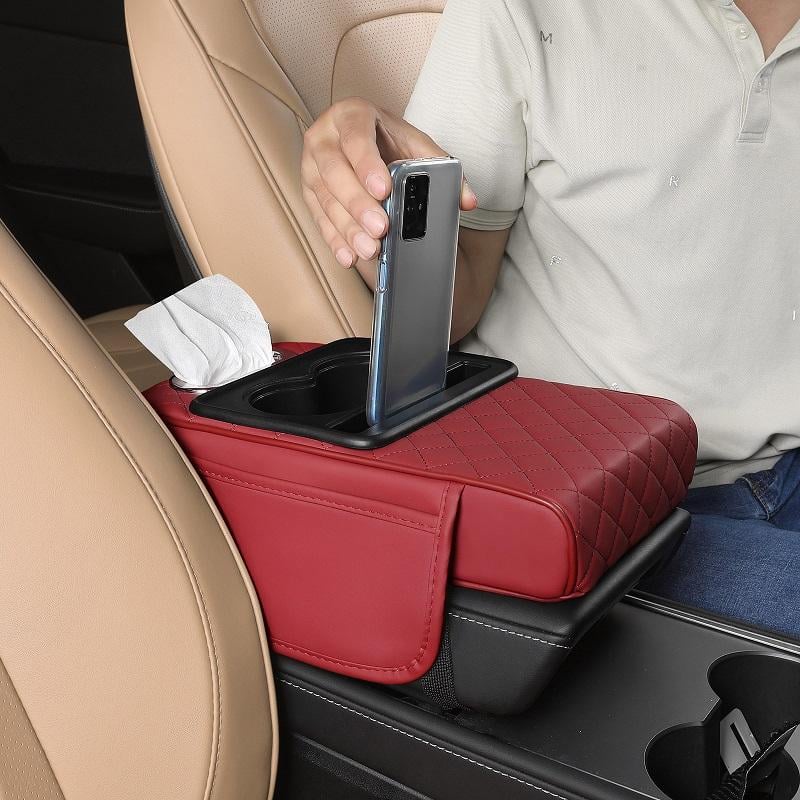 CILIFER® Multifunctional PU Leather Car Armrest Box Mat