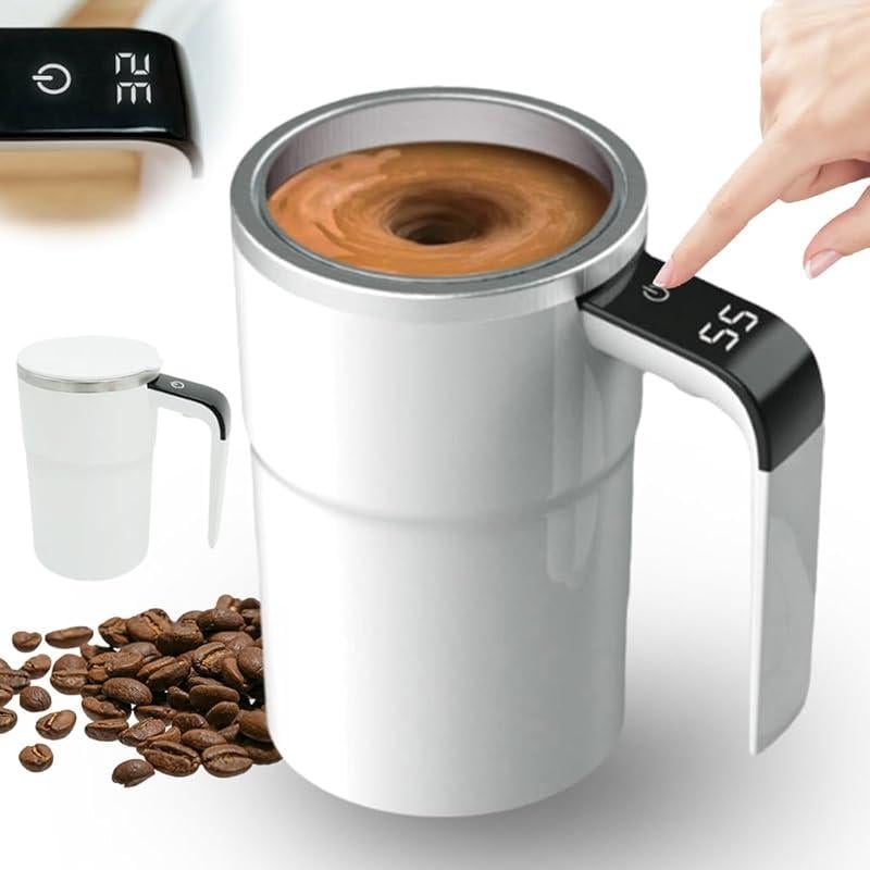 CILIFER® Electric coffee mug with a built-in LCD thermometer. perfect for brewing coffee. milk. cocoa. etc.