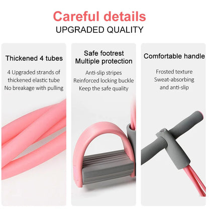 CILIFER® 🎁Limited-time 50% discount⏳21 Fitness Resistance Bands-4 Tube Pedal Ankle Puller