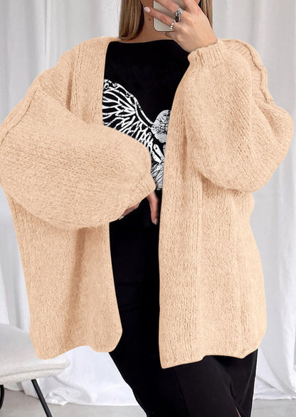 SFRCORD® Womens Oversized Cardigan Sweaters Fall Long Lantern Sleeve Knit Open Front Lightweight Sweater