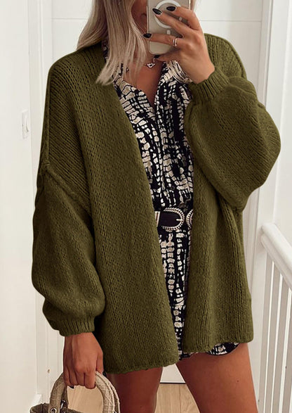 SFRCORD® Womens Oversized Cardigan Sweaters Fall Long Lantern Sleeve Knit Open Front Lightweight Sweater