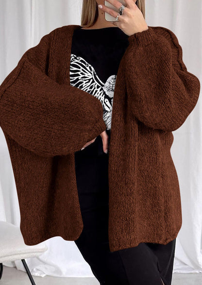 SFRCORD® Womens Oversized Cardigan Sweaters Fall Long Lantern Sleeve Knit Open Front Lightweight Sweater