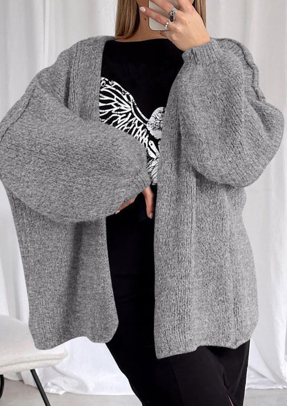 SFRCORD® Womens Oversized Cardigan Sweaters Fall Long Lantern Sleeve Knit Open Front Lightweight Sweater
