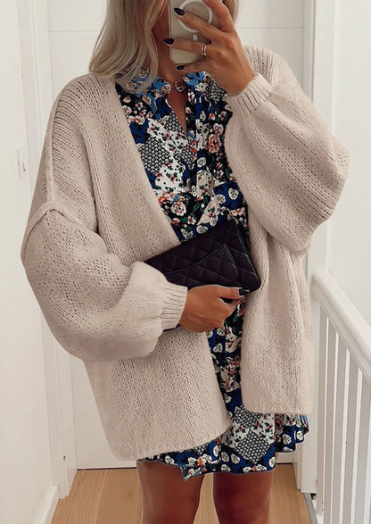 SFRCORD® Womens Oversized Cardigan Sweaters Fall Long Lantern Sleeve Knit Open Front Lightweight Sweater
