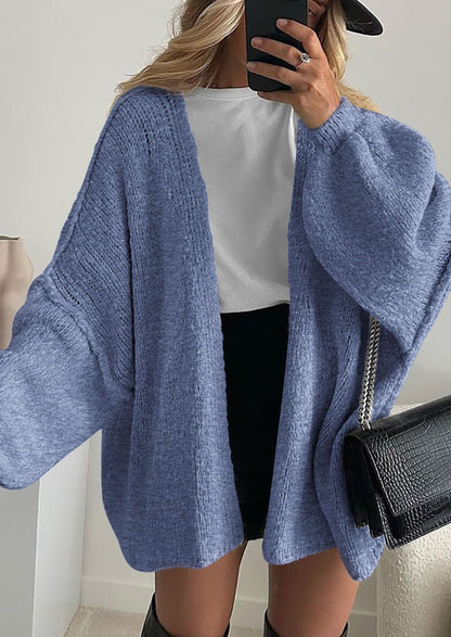 SFRCORD® Womens Oversized Cardigan Sweaters Fall Long Lantern Sleeve Knit Open Front Lightweight Sweater