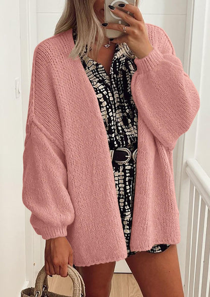 SFRCORD® Womens Oversized Cardigan Sweaters Fall Long Lantern Sleeve Knit Open Front Lightweight Sweater