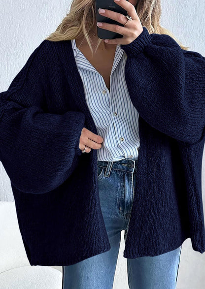 SFRCORD® Womens Oversized Cardigan Sweaters Fall Long Lantern Sleeve Knit Open Front Lightweight Sweater