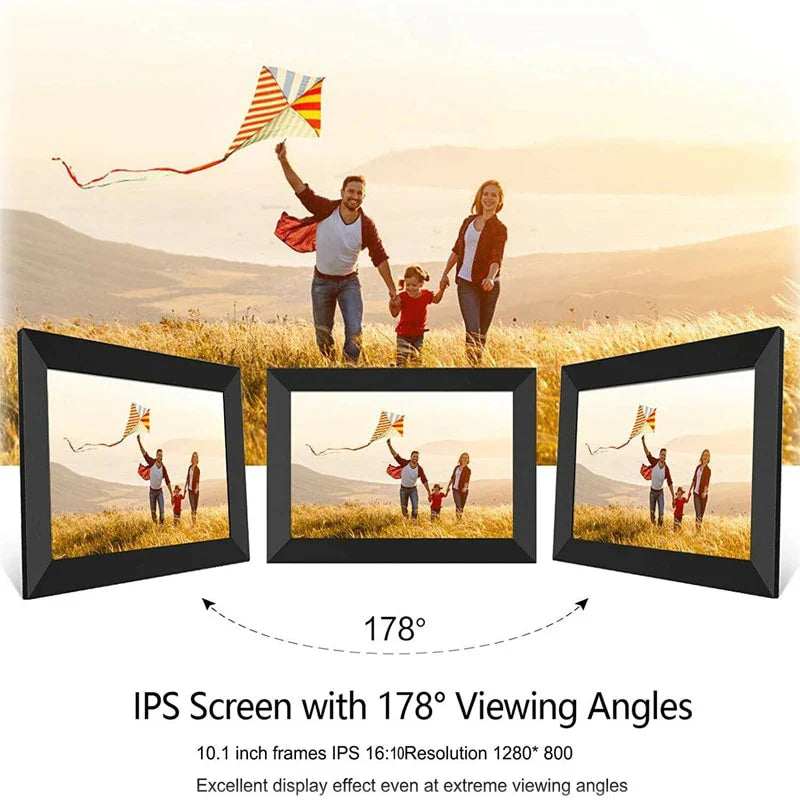 CILIFER® 10.1 Inch WiFi Digital Picture Frame 1280x800 HD IPS Touch Screen Digital Photo Frame Electronic 32GB Memory Auto-Rotate