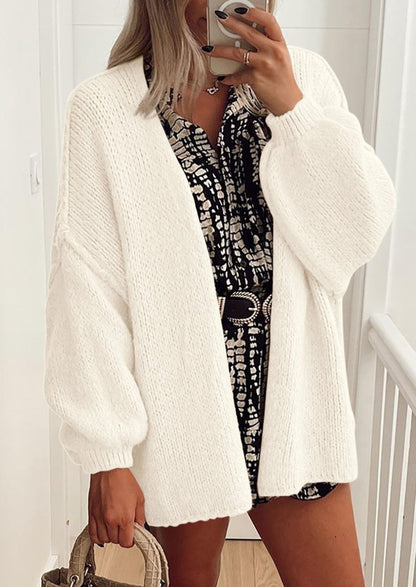 SFRCORD® Womens Oversized Cardigan Sweaters Fall Long Lantern Sleeve Knit Open Front Lightweight Sweater