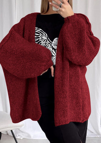SFRCORD® Womens Oversized Cardigan Sweaters Fall Long Lantern Sleeve Knit Open Front Lightweight Sweater