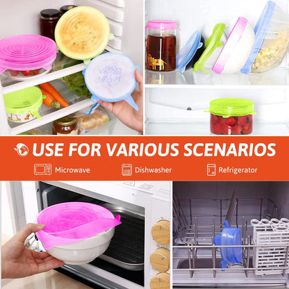 CILIFER® Silicone Cover Stretch Lids Reusable Airtight Food Wrap Covers